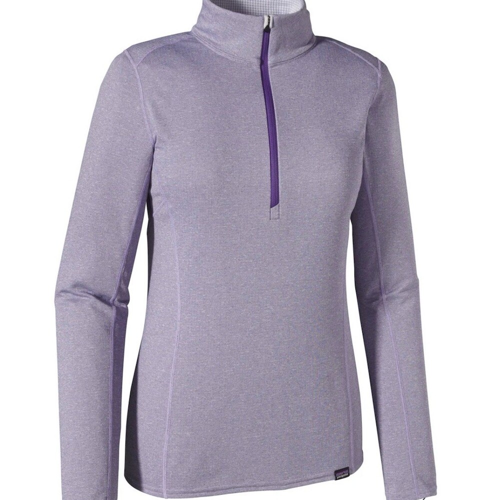 Patagonia Woman's Quarter Zip Long Sleep Top Purple Size Small Athleisure Layers
